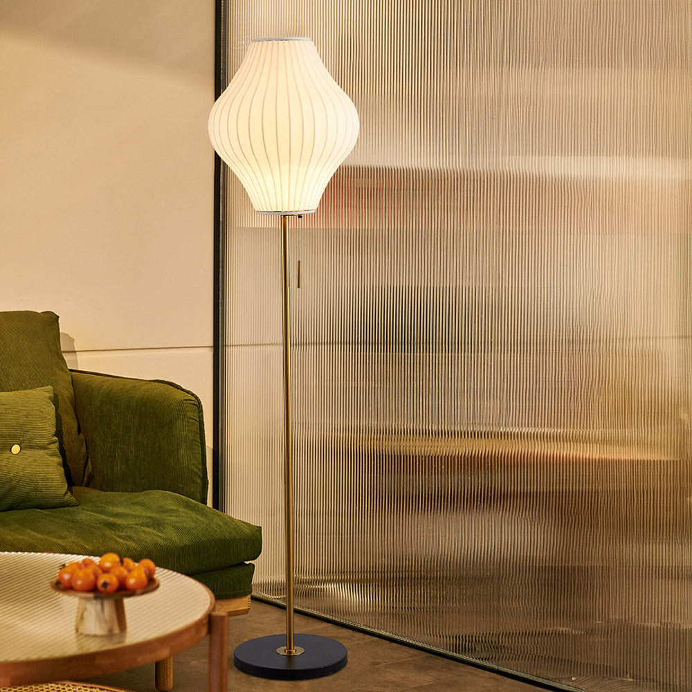 Classic Silk White Floor Lamp For Living Room