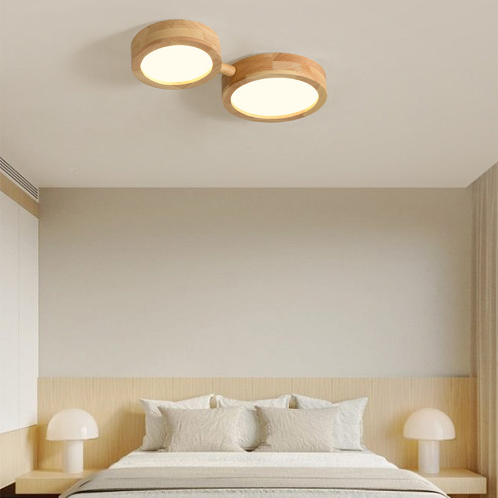 Multi-Heads Wood Retro LED Ceiling Light