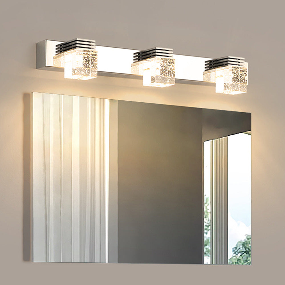 Lampsmodern Crystal Luxury Bathroom Vanity Light Silver Bathroom Light ...
