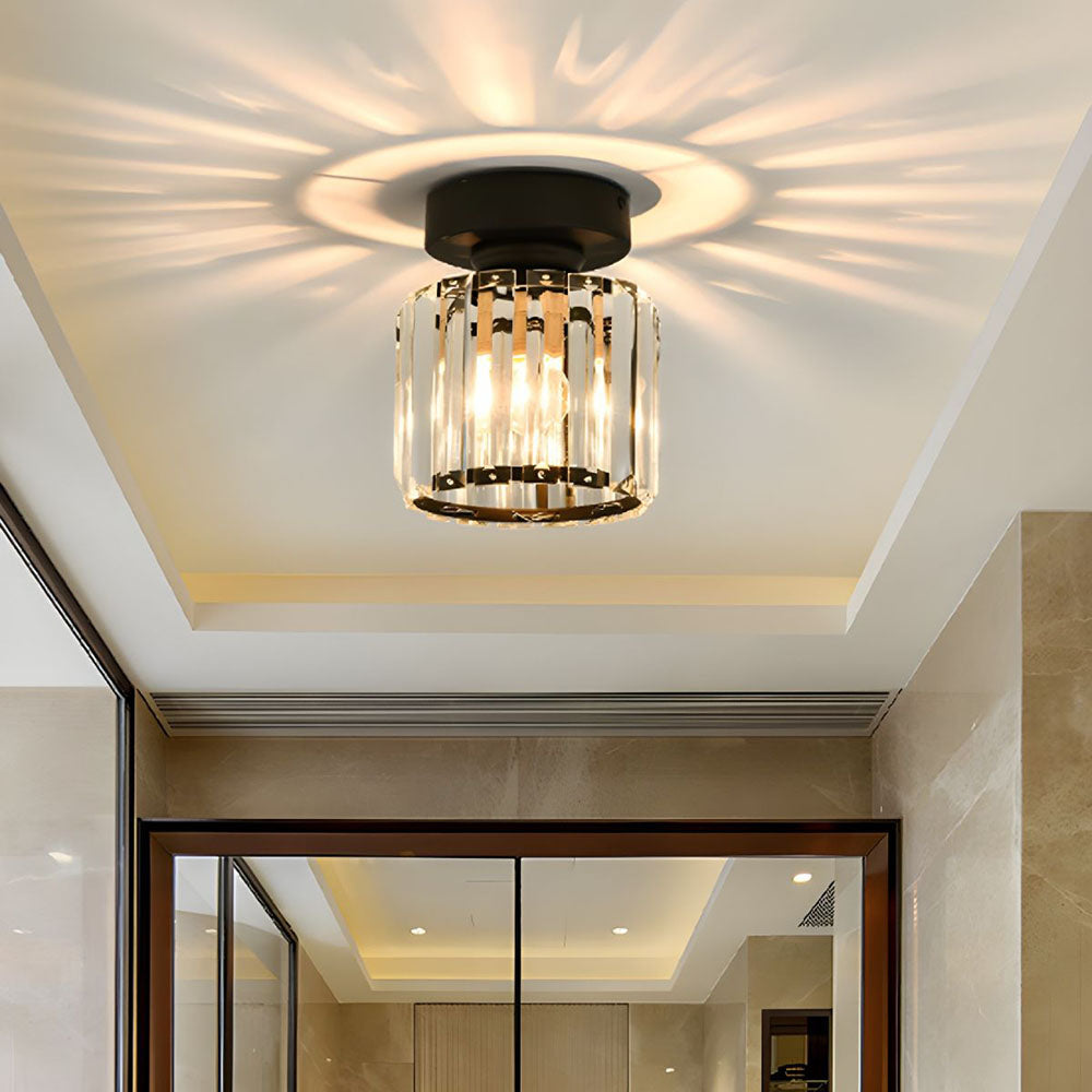 Modern 1-Light Black Hallway Ceiling Light