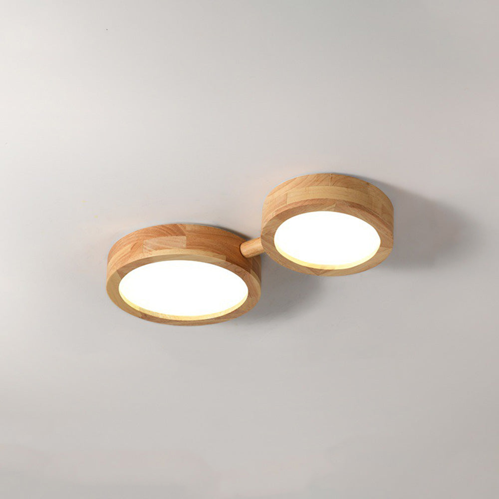 Multi-Heads Wood Retro LED Ceiling Light