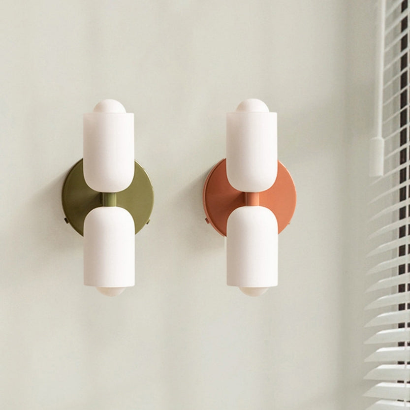 Creamy Double Head Plug-in Wall Light