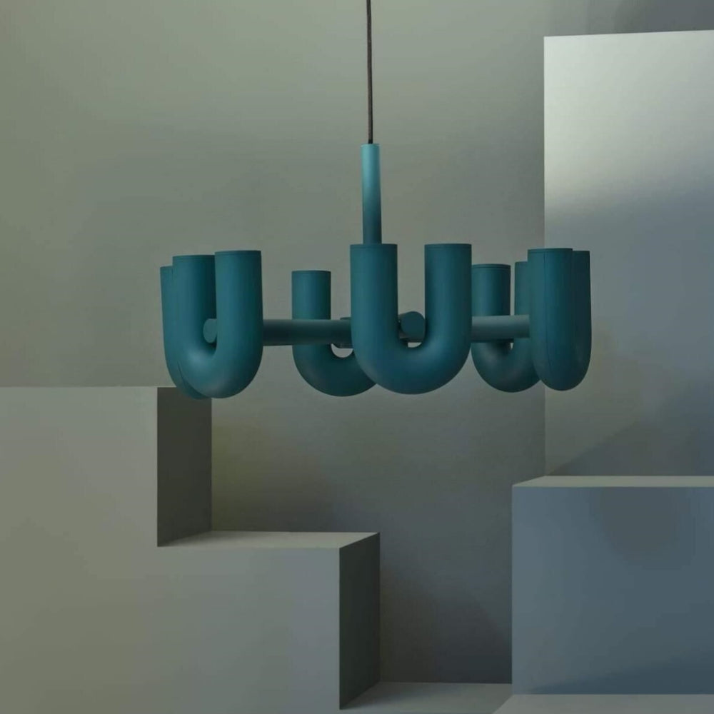 Morandi Creative Pipe Shaped LED Chandelier