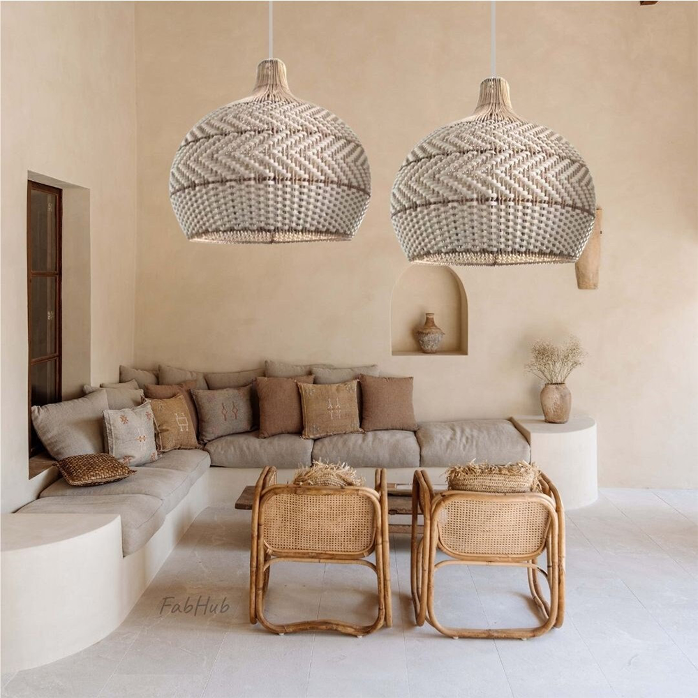 Modern Rattan Handwoven Pendant Light