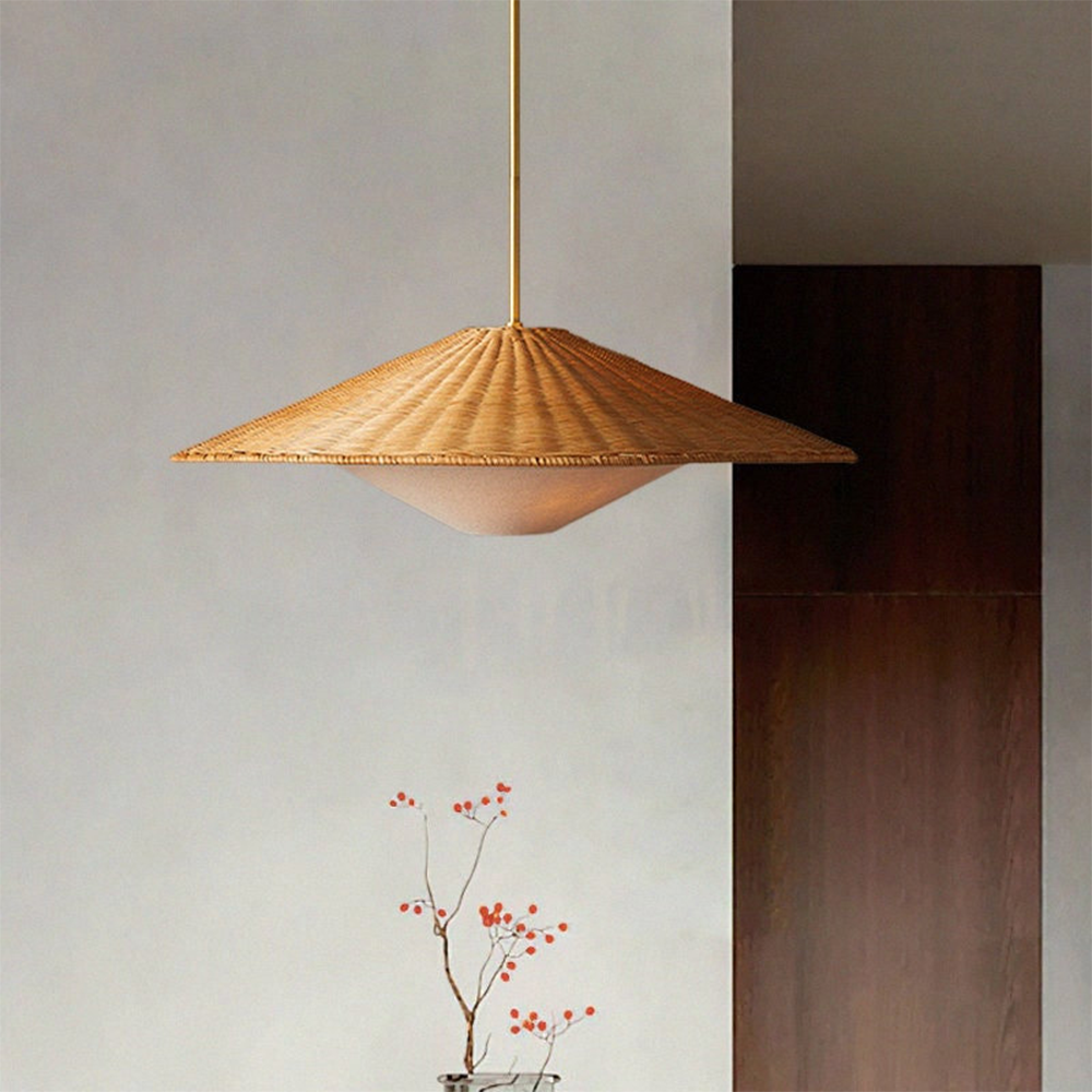 Retro Rattan Handwoven Zen Pendant Light