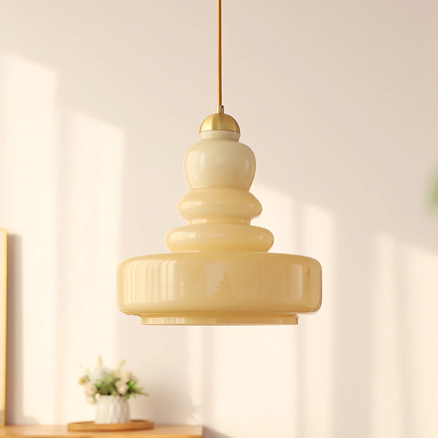 Lampsmodern Bauhaus Colorful Gourd Pendant Light Vintage Glass