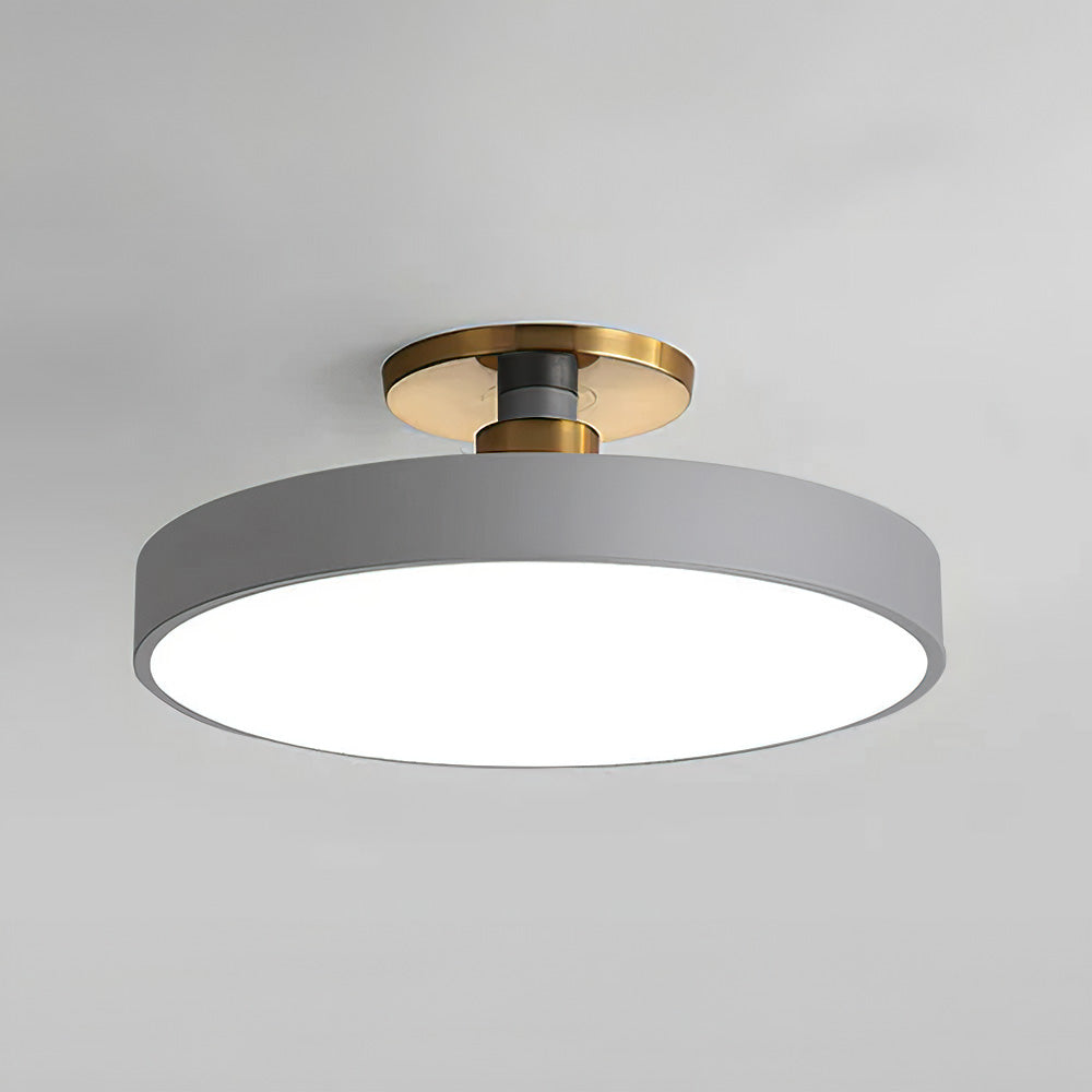 Modern Macaron LED Dimmable Semi Flush Mount Ceiling Light
