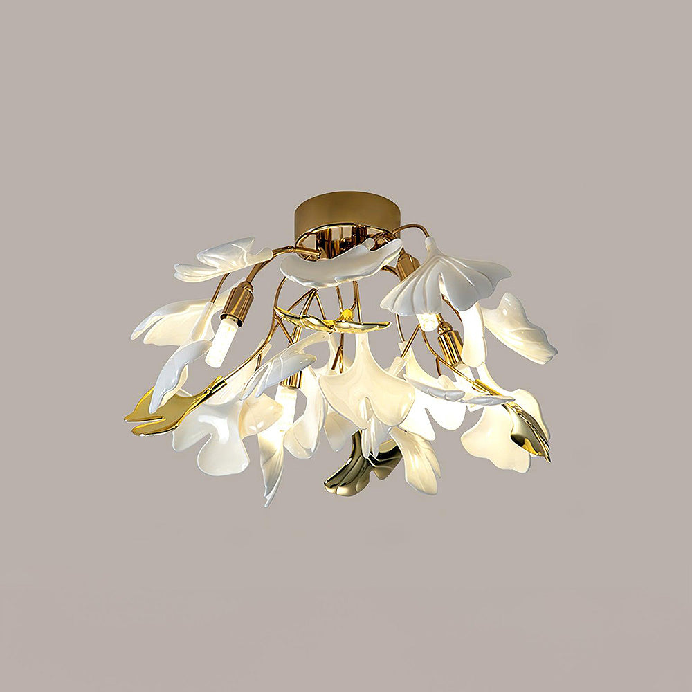 Modern Flower Petal White Ceiling Lamp