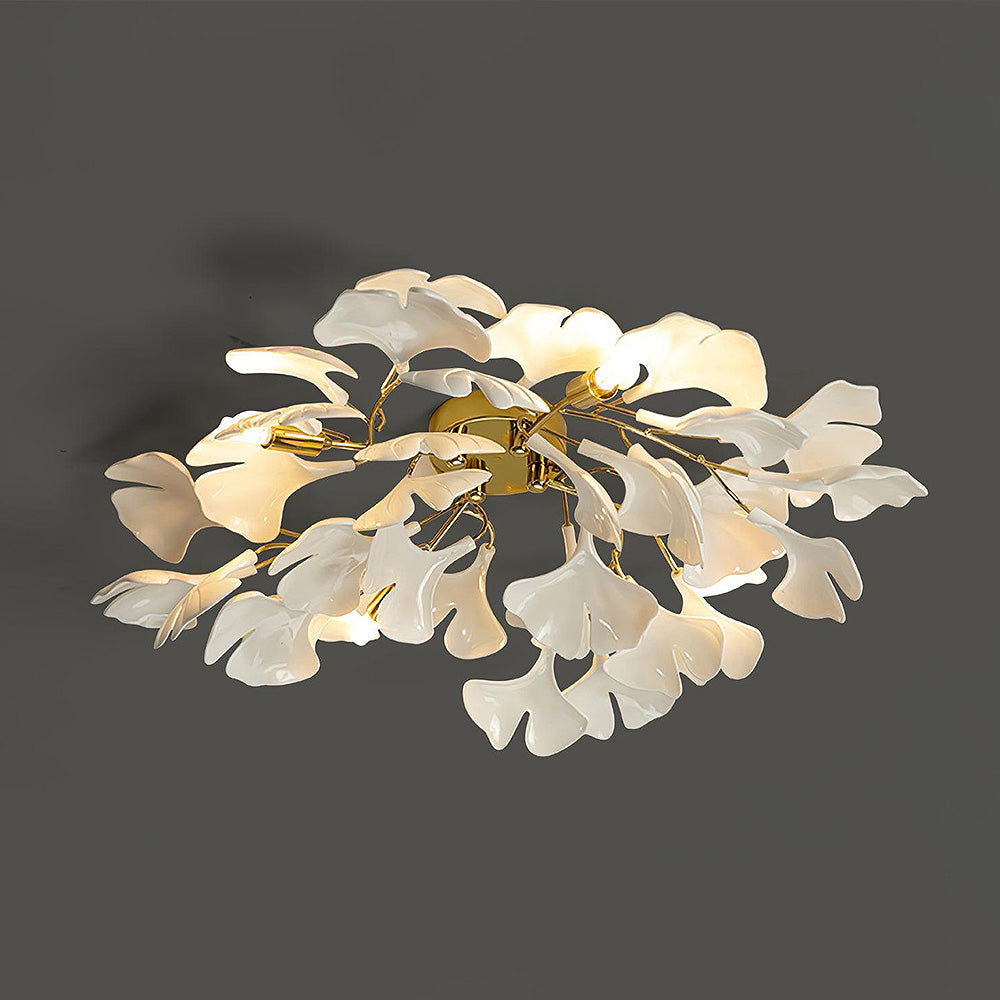 Modern Flower Petal White Ceiling Lamp
