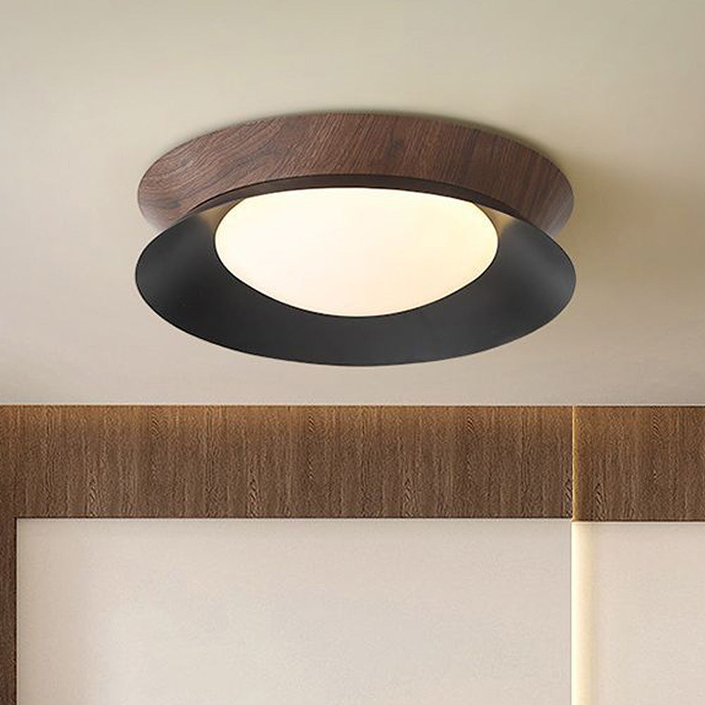 Natural LED Wood Grain Ceiling Light