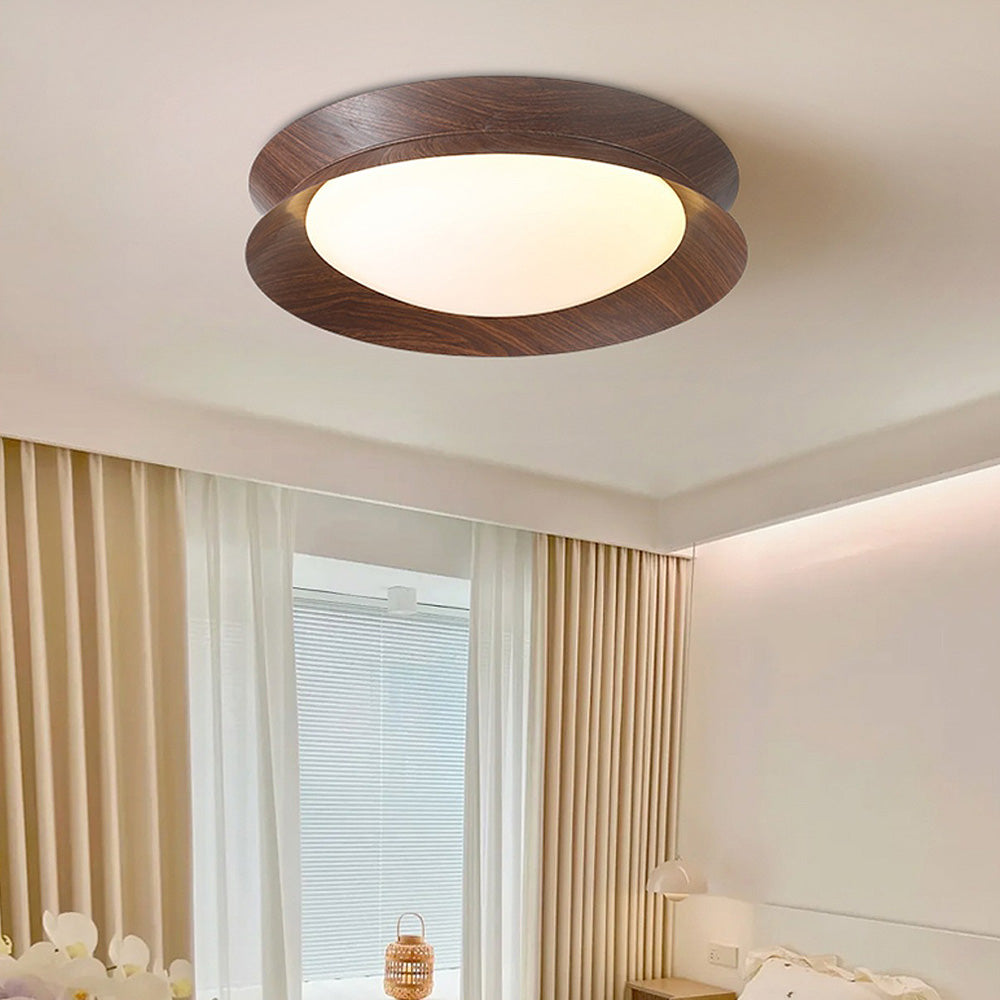 Natural LED Wood Grain Ceiling Light
