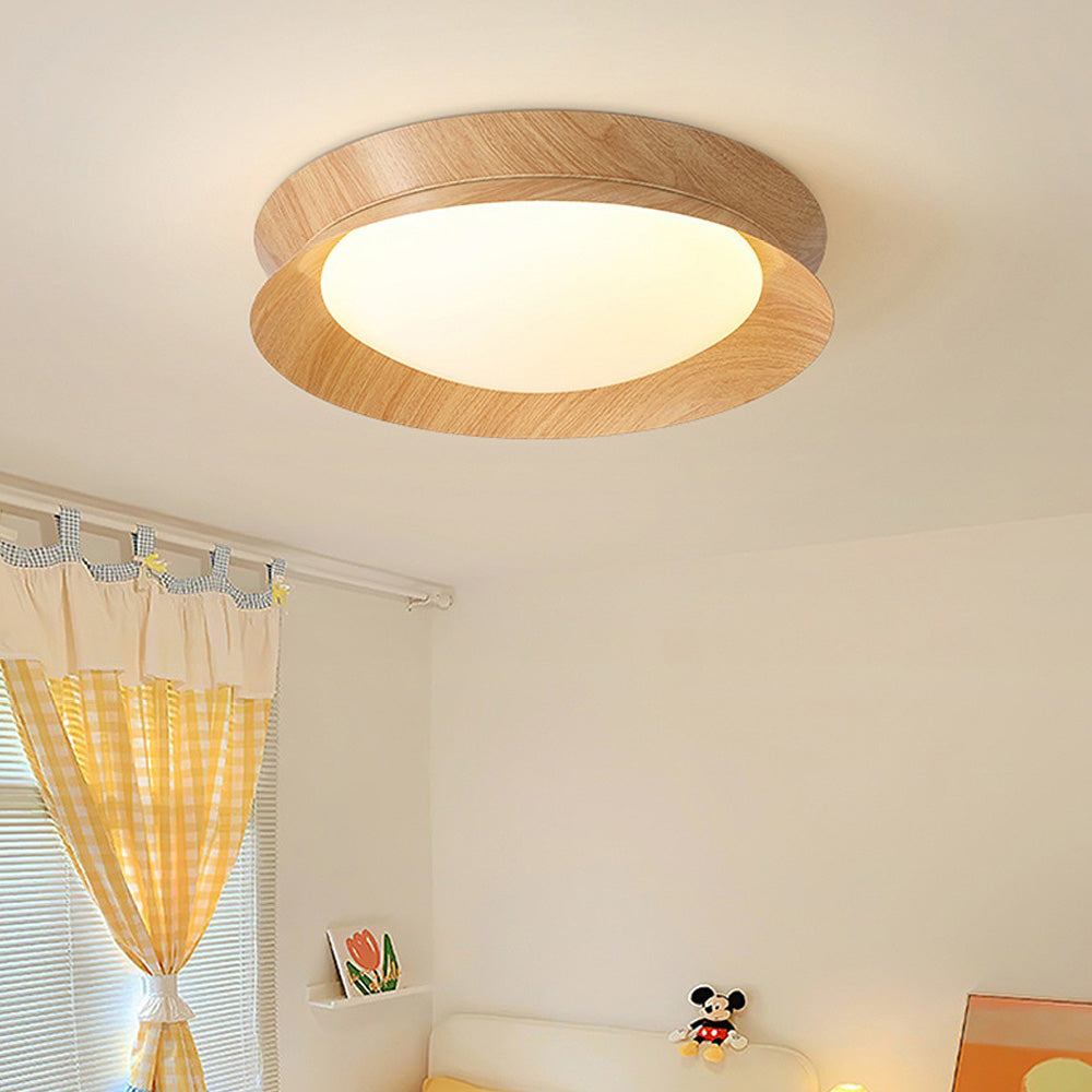 Natural LED Wood Grain Ceiling Light
