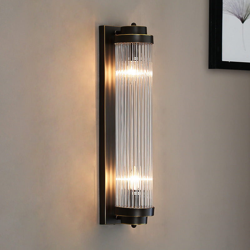 Crystal Pillar Metal Wall Lamp