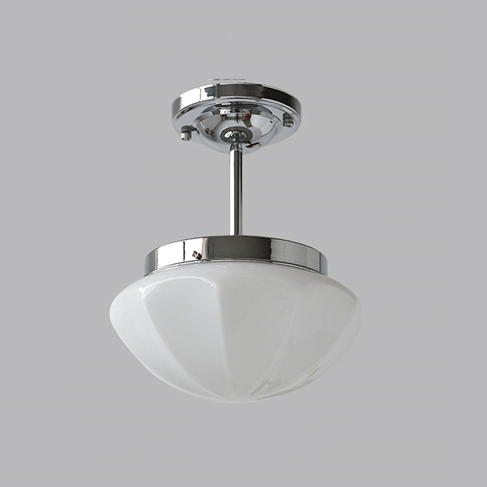 Retro Simple Milky White Hallway Ceiling Light