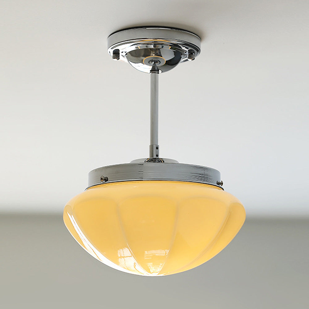 Retro Simple Milky White Hallway Ceiling Light