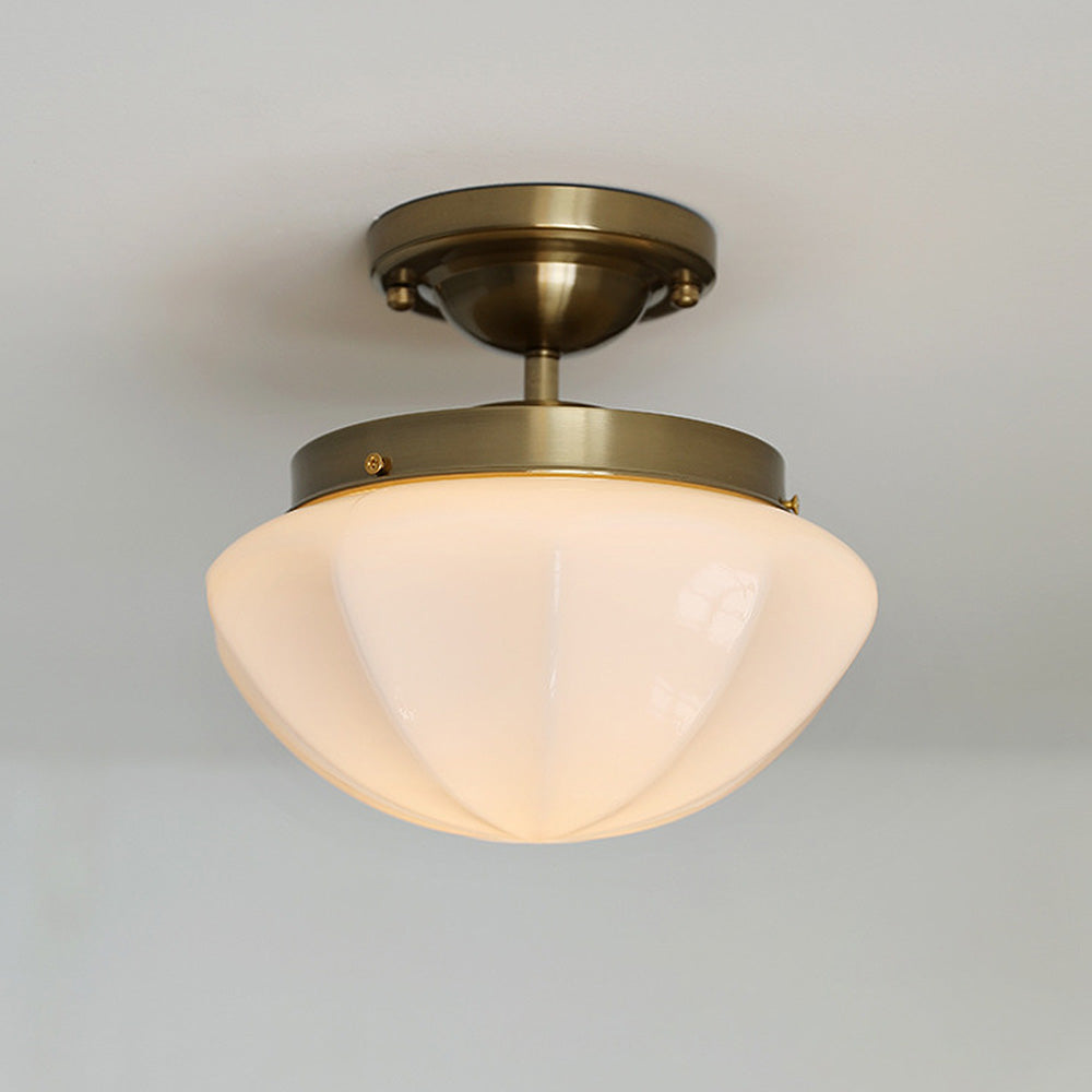 Retro Simple Milky White Hallway Ceiling Light