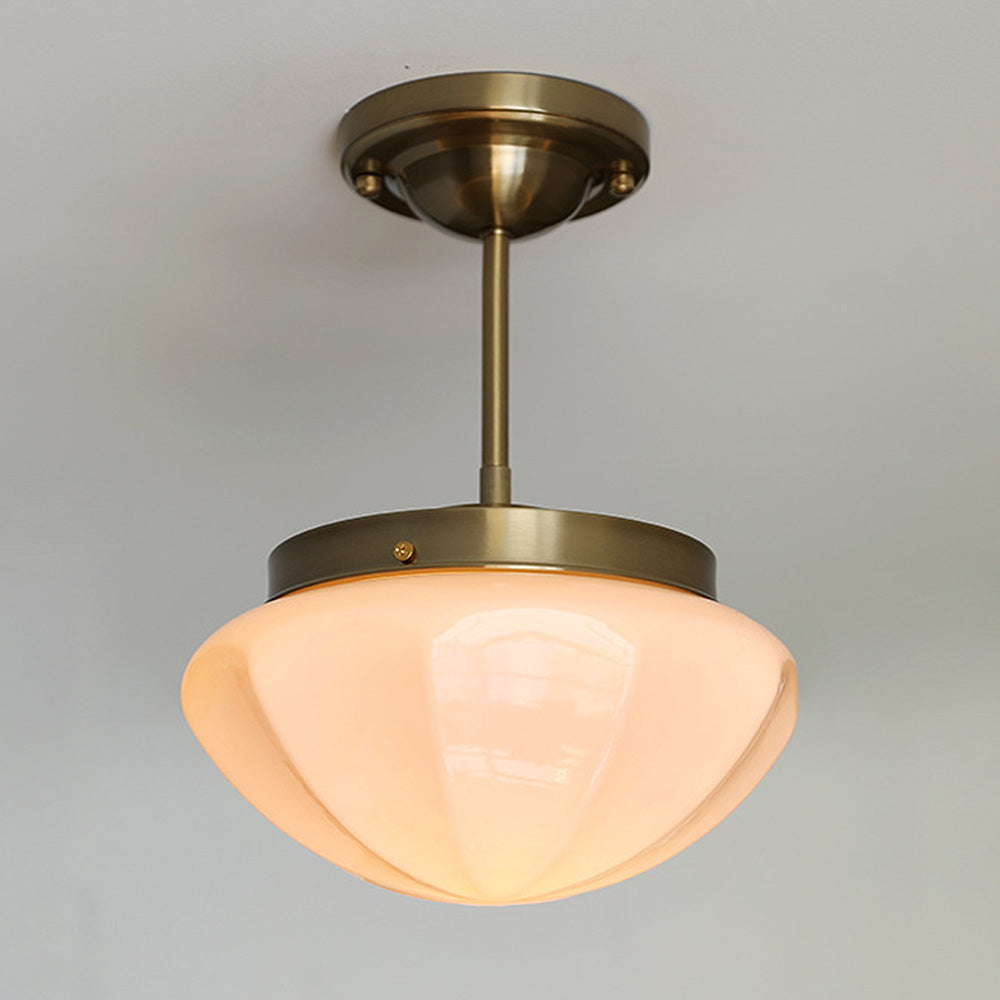 Retro Simple Milky White Hallway Ceiling Light