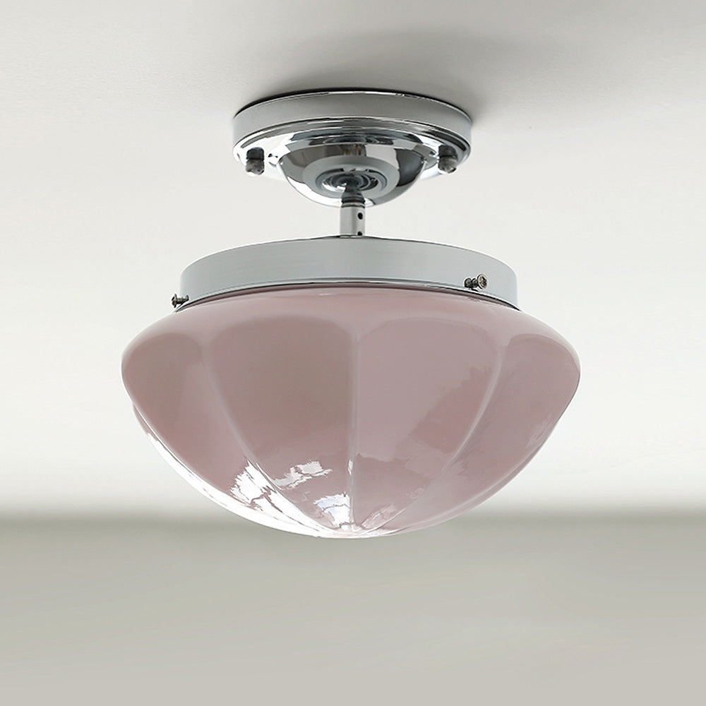 Retro Simple Milky White Hallway Ceiling Light
