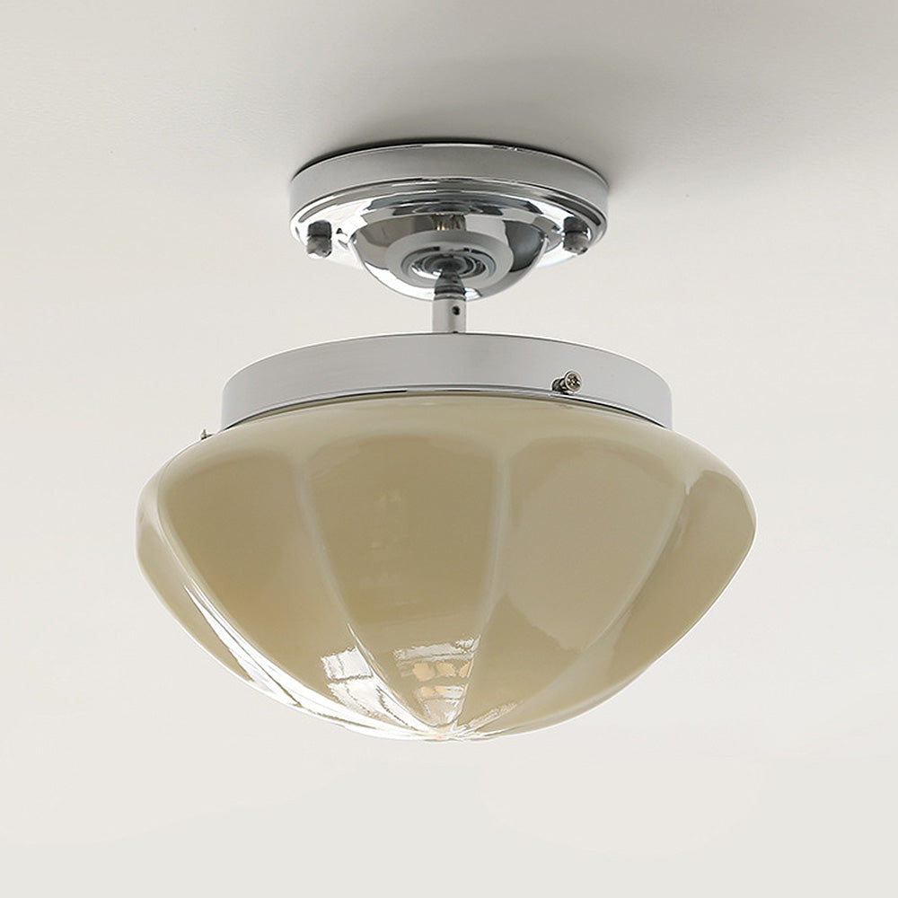 Retro Simple Milky White Hallway Ceiling Light