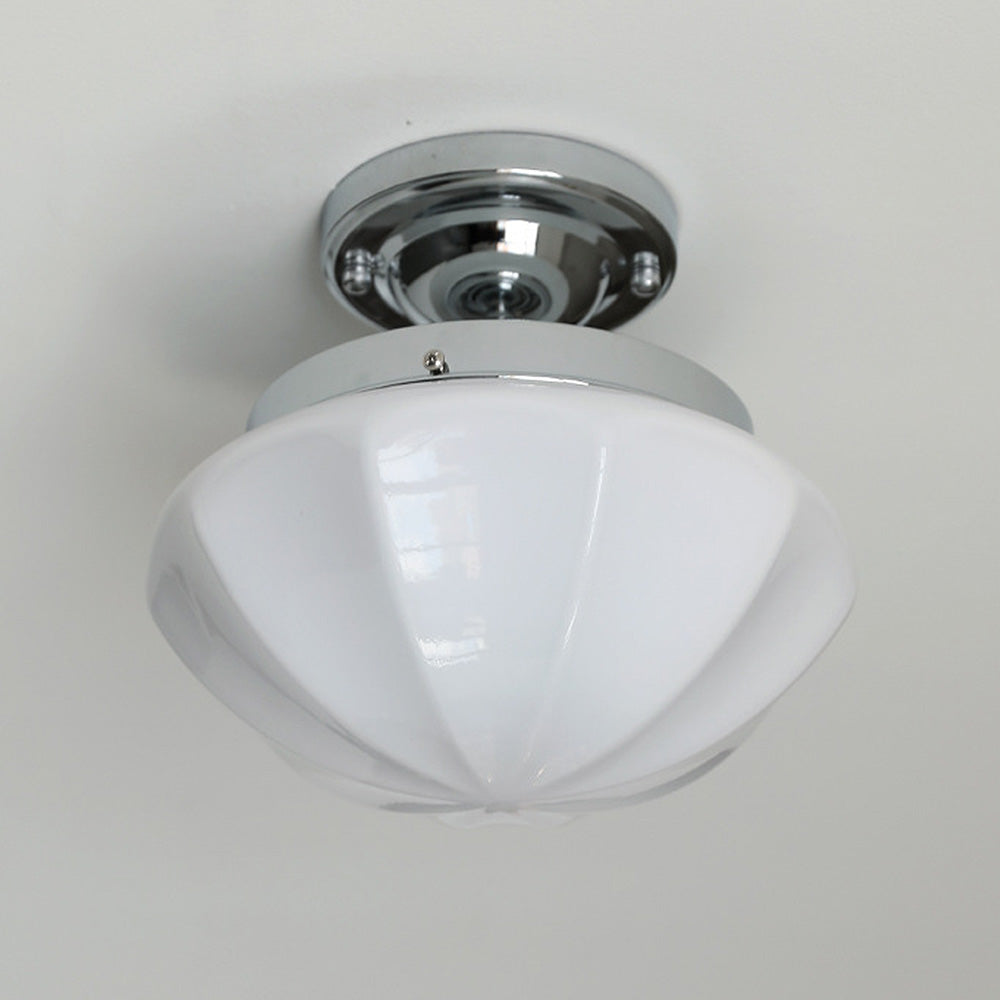 Retro Simple Milky White Hallway Ceiling Light