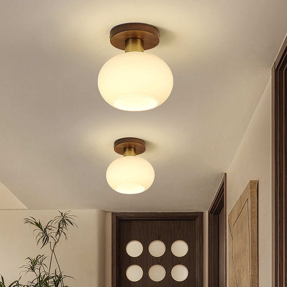 Minimalist White Ball Entrance Ceiling Hallway Light