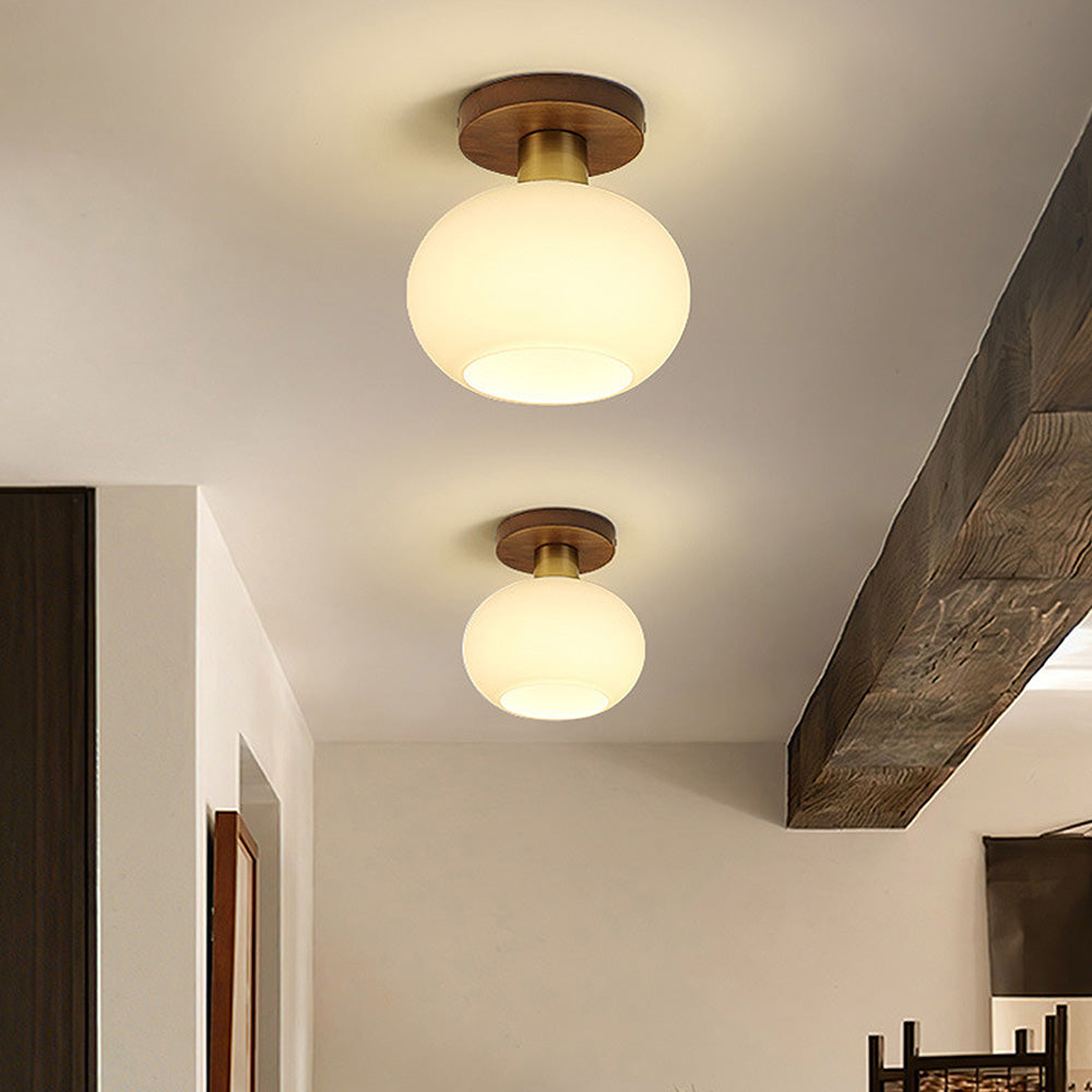 Minimalist White Ball Entrance Ceiling Hallway Light