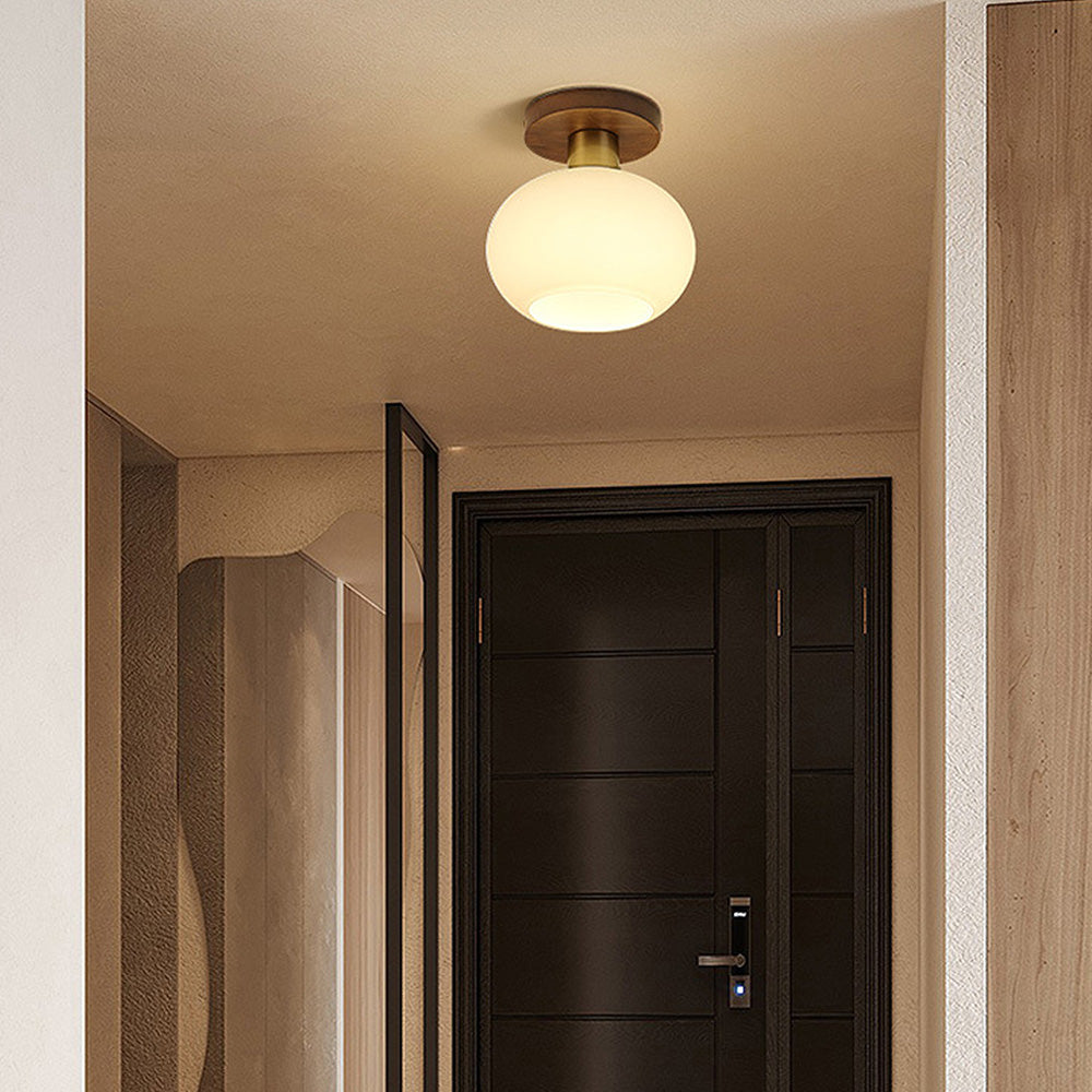 Minimalist White Ball Entrance Ceiling Hallway Light