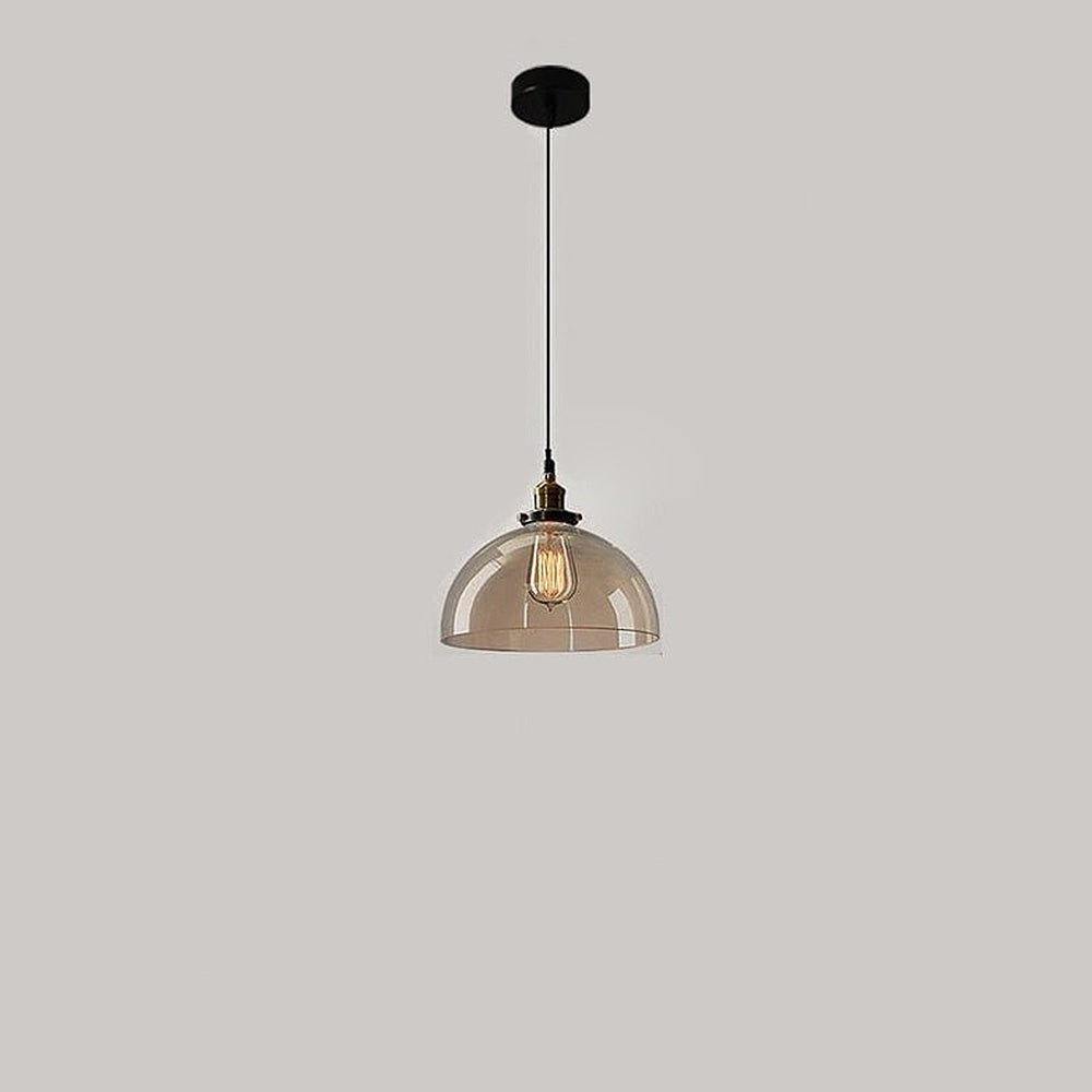 Nordic Clear Glass Bedside Pendant Light