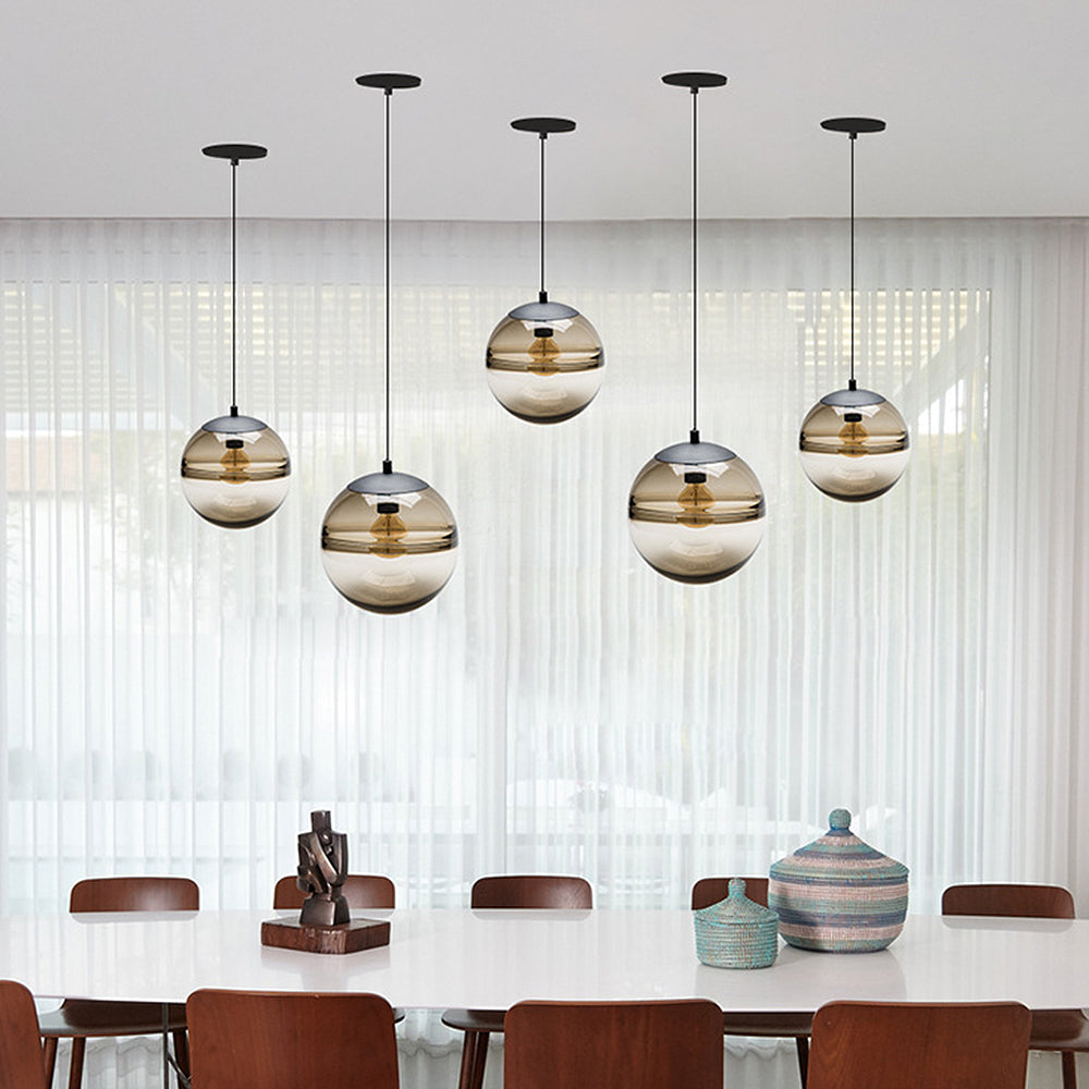 Nordic Clear Glass Ball Stained Pendant Light
