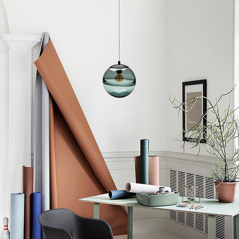 Nordic Clear Glass Ball Stained Pendant Light