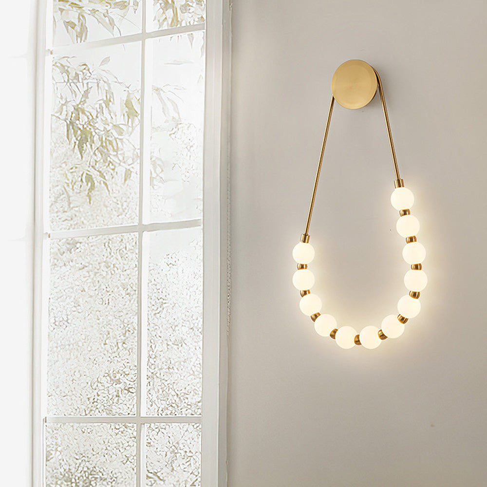 Elegance Loop Long Acrylic White Wall Light
