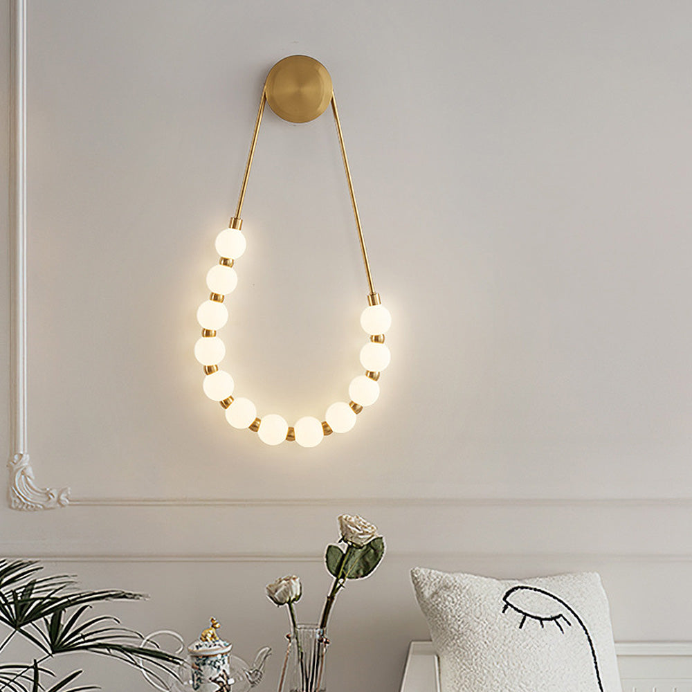 Elegance Loop Long Acrylic White Wall Light
