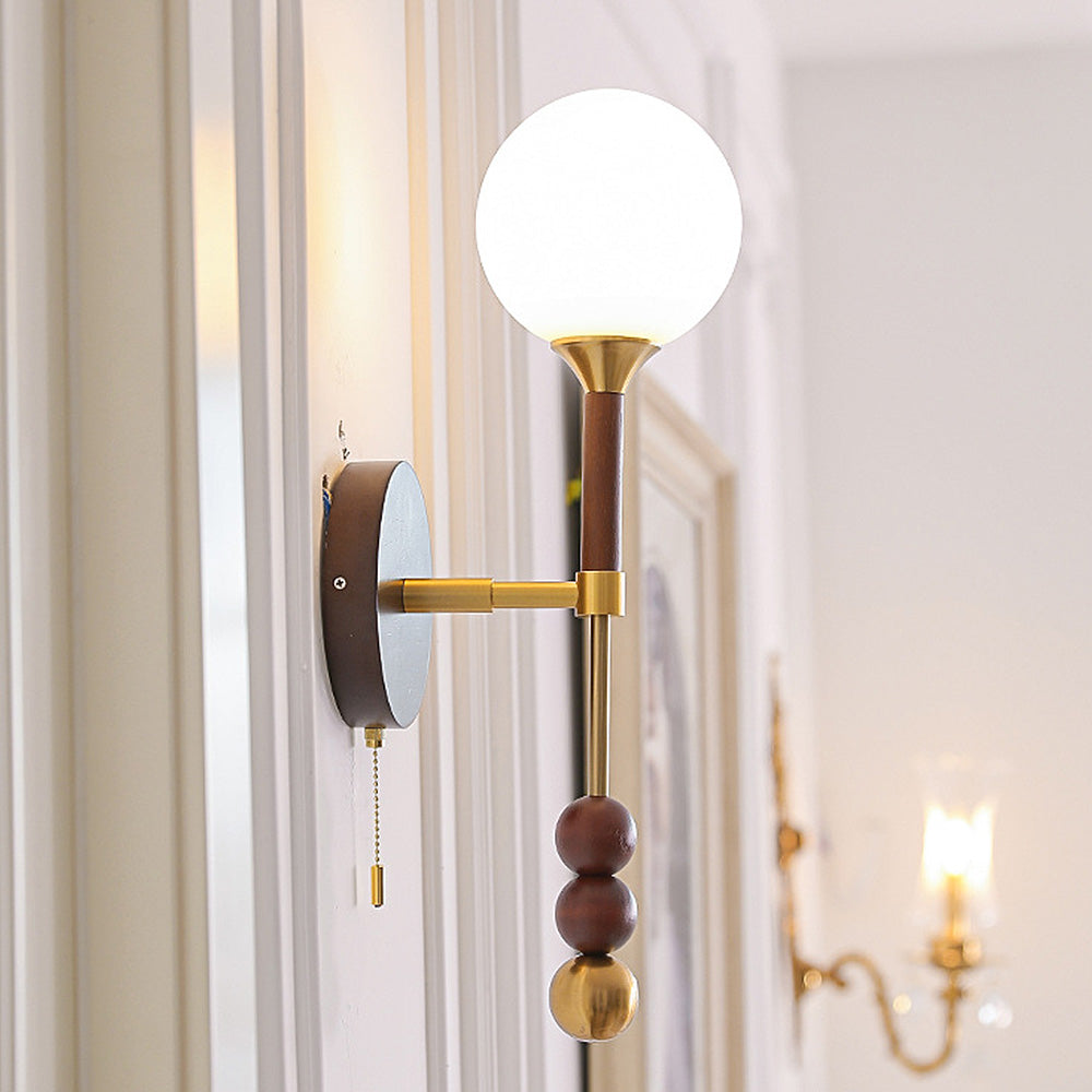 Medieval Wooden Long Wall Light