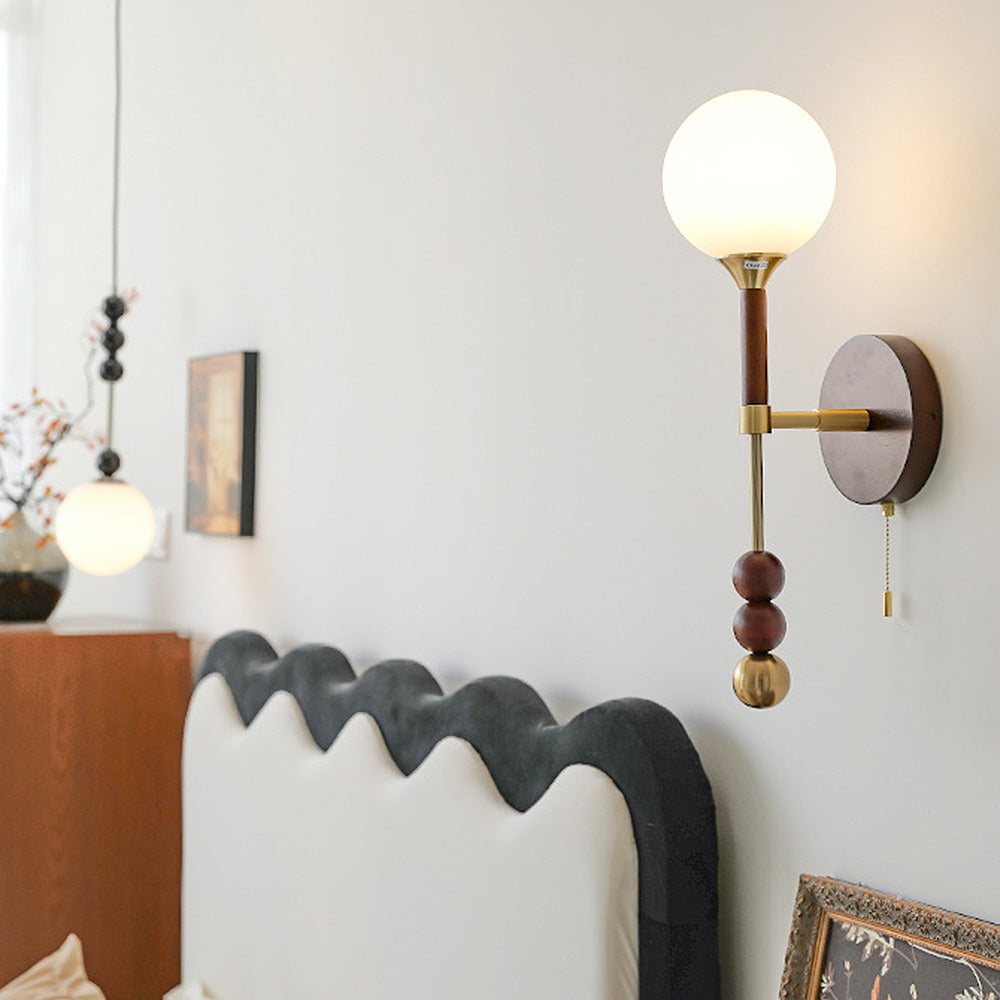 Medieval Wooden Long Wall Light