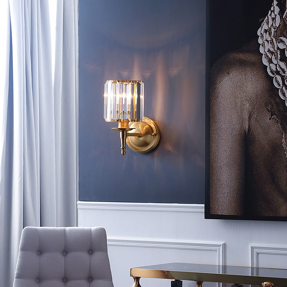 Luxury Clear Crystal Small Wall Lamp