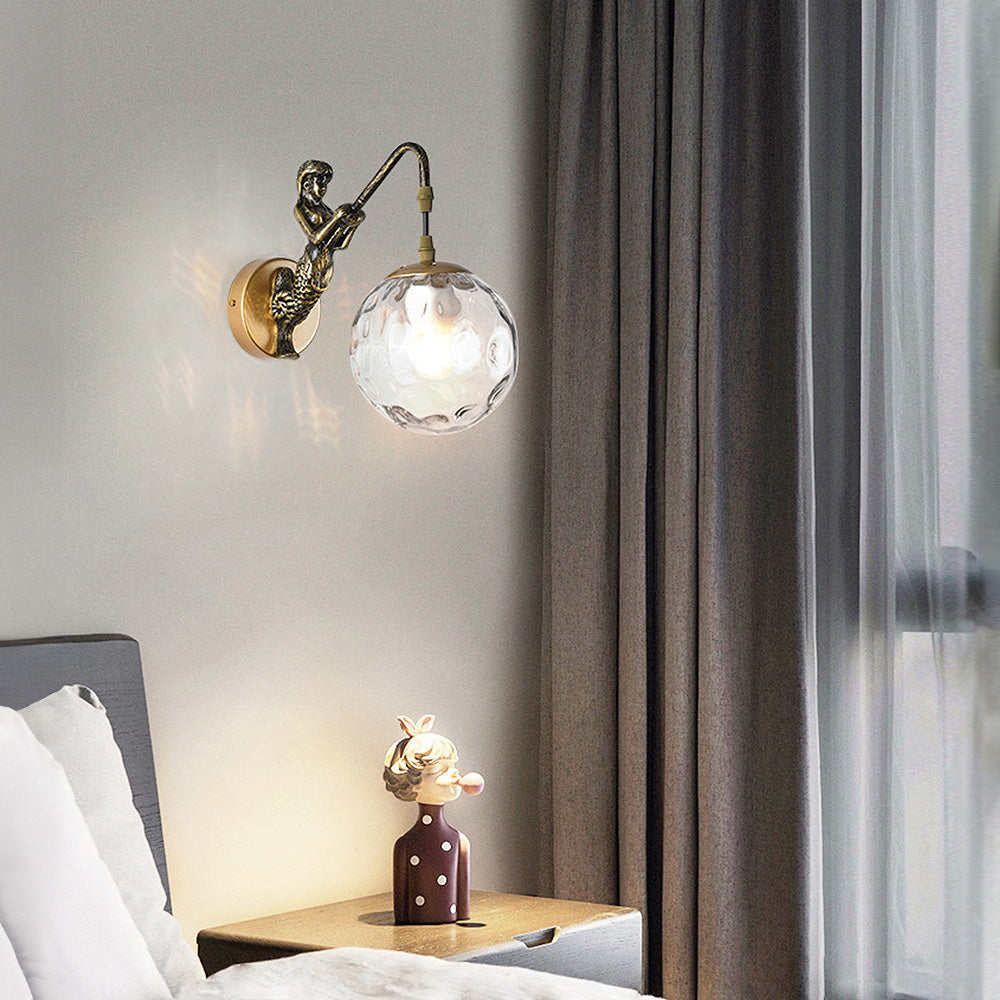 Nordic Lantern Clear Ball Wall Light