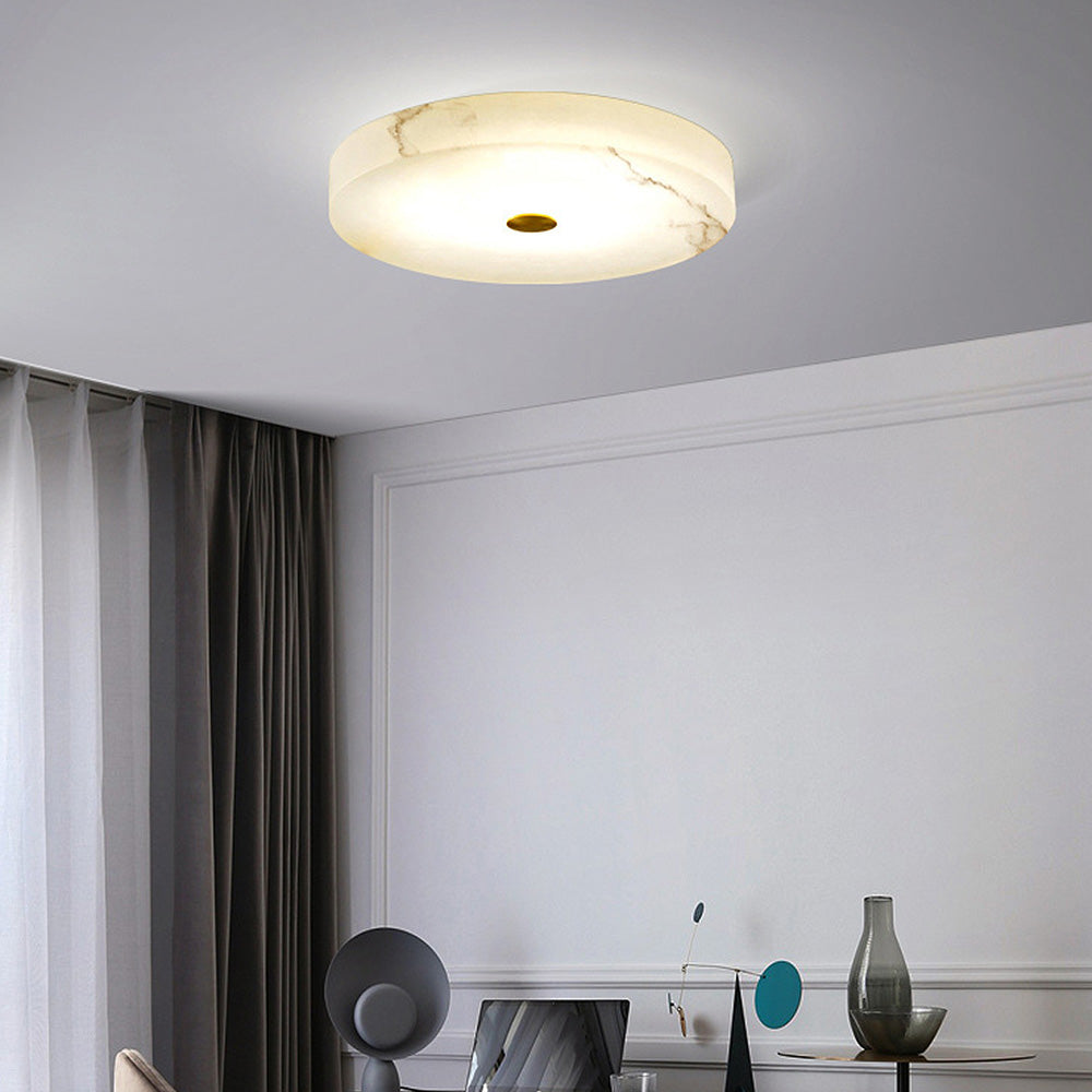 Marble White Flush Mount Ceiling Light
