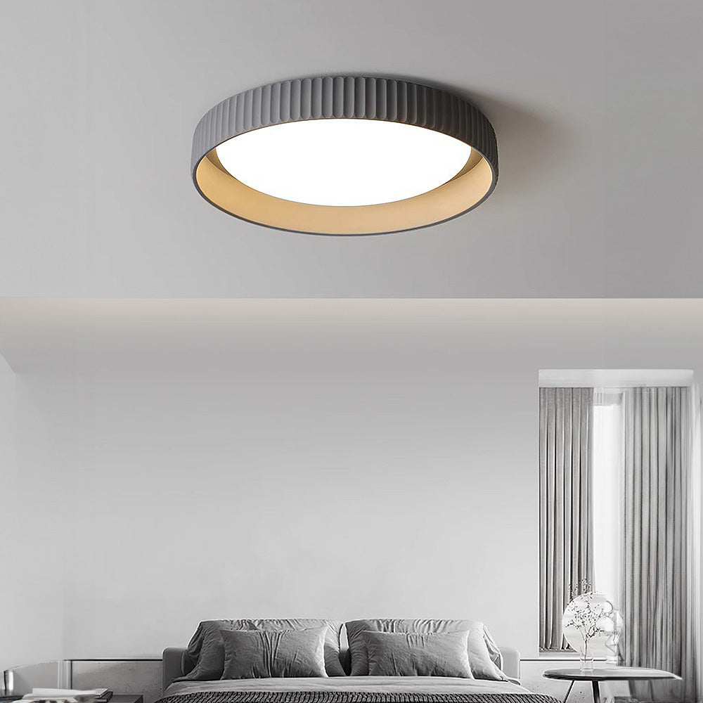 Industrial Cement Flush Mount Ceiling Light