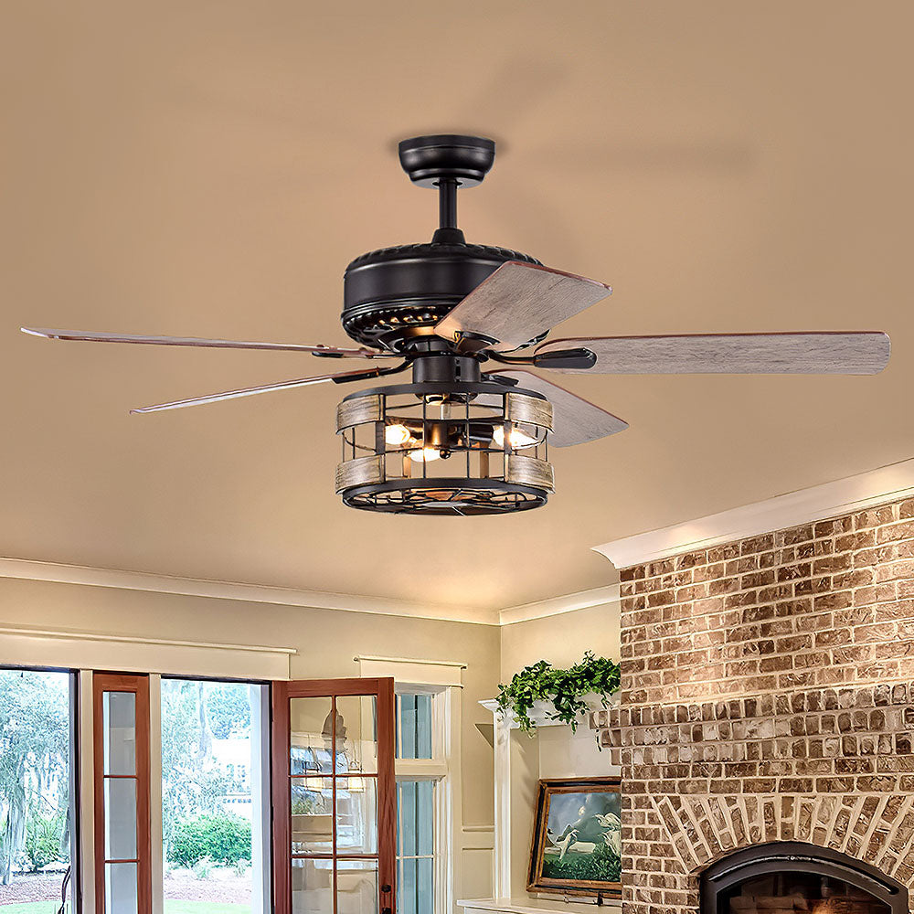 Lampsmodern Scandinavian Bedroom Black Ceiling Fan With Light And Remote
