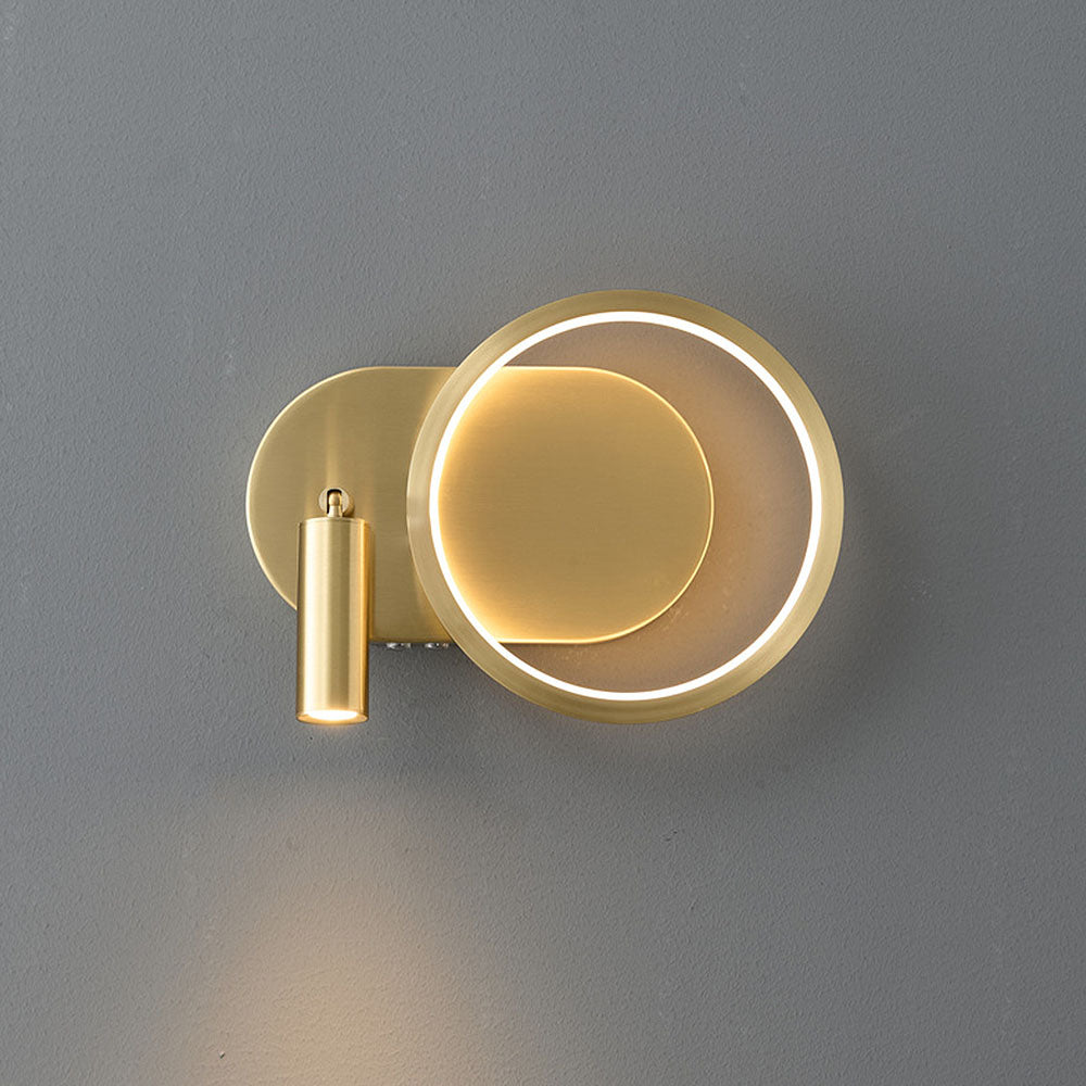 360° Rotation Downlight Round LED Wall Sconces -Lampsmodern