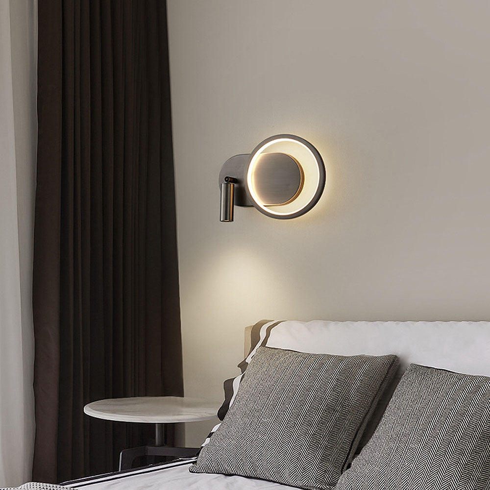 360° Rotation Downlight Round LED Wall Sconces -Lampsmodern