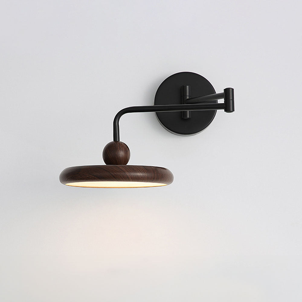 Modern Wood Swing Arm Wall Light For Decor -Lampsmodern