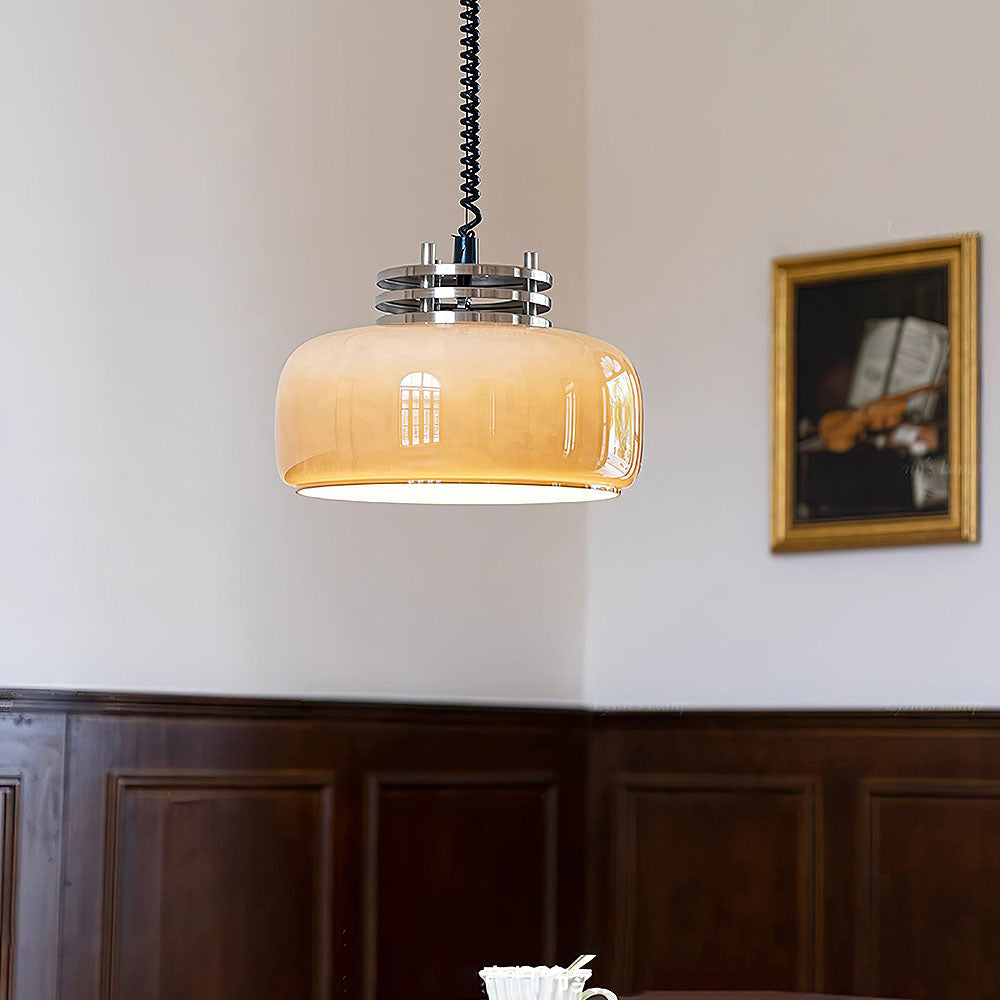 Minimalist Coffee Adjustable Glass Pendant Light -Lampsmodern