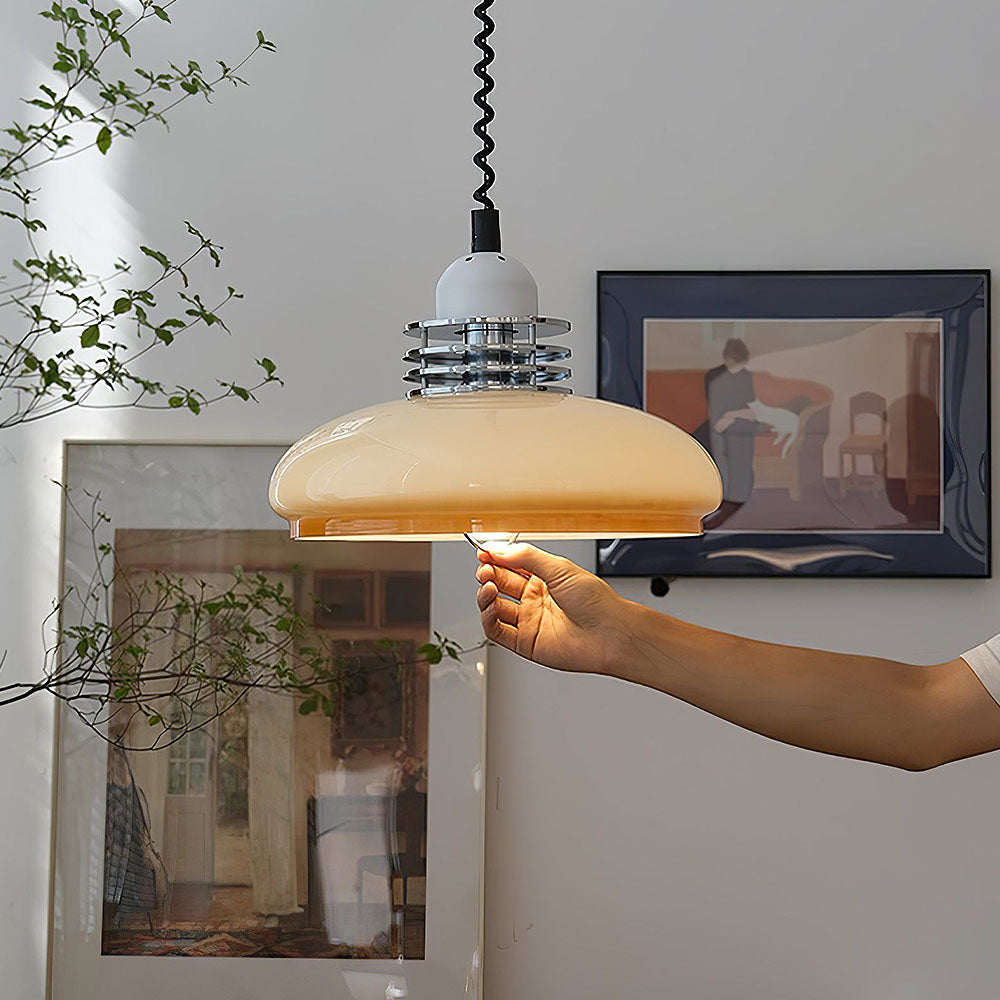 Bauhaus Glass Disc Stylish Pendant Light -Lampsmodern