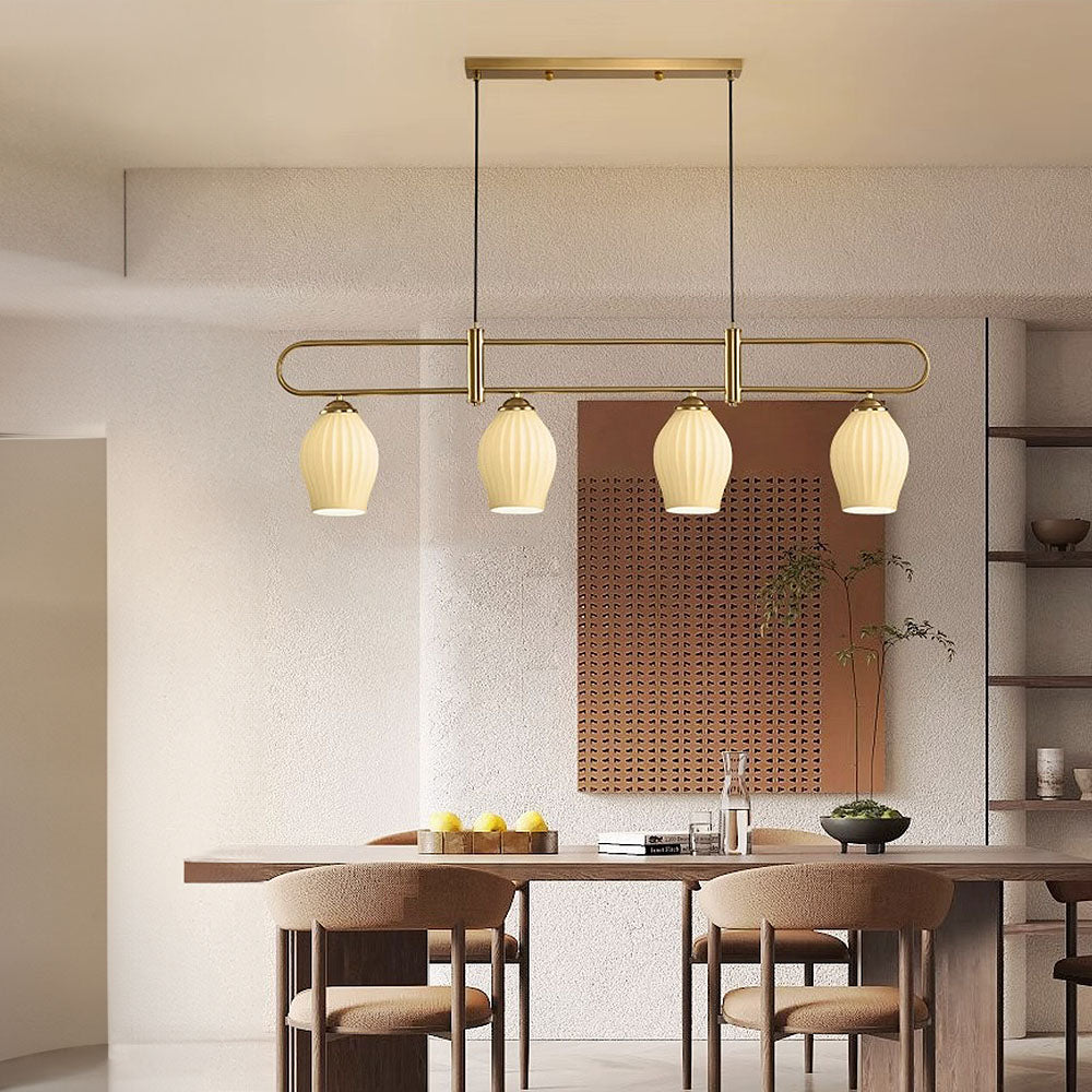 Modern Simple Glass Dining Room Colorful Ceiling Light