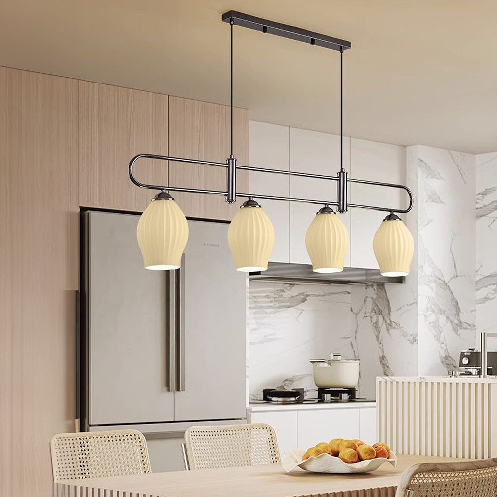 Modern Simple Glass Dining Room Colorful Ceiling Light