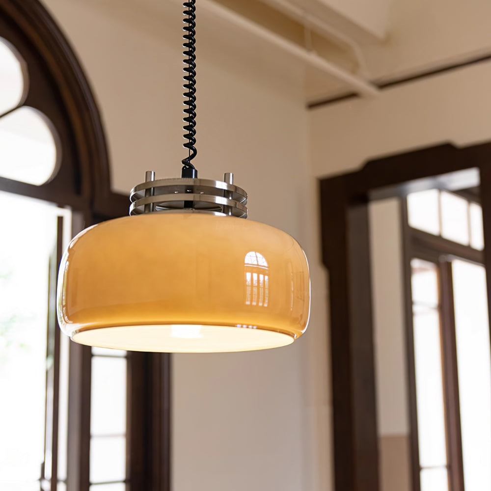 Minimalist Coffee Adjustable Glass Pendant Light -Lampsmodern