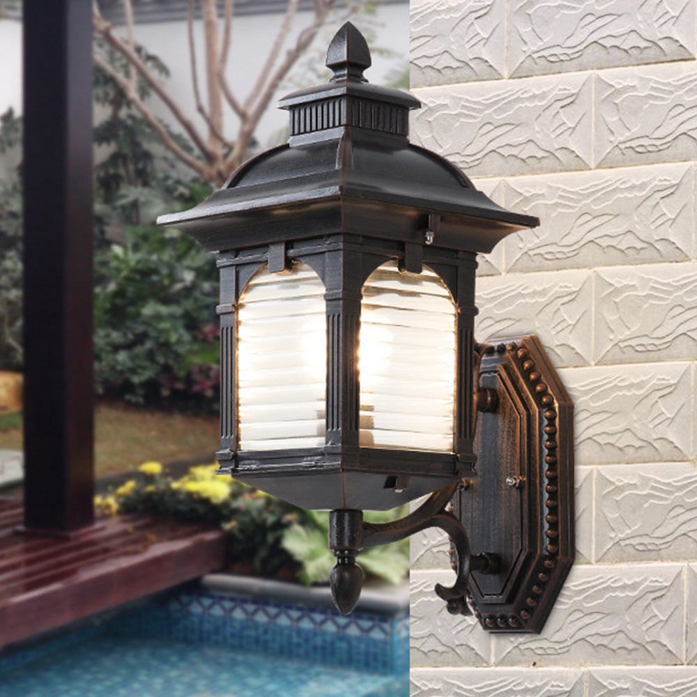 European Black Balcony Outdoor Wall Lamp