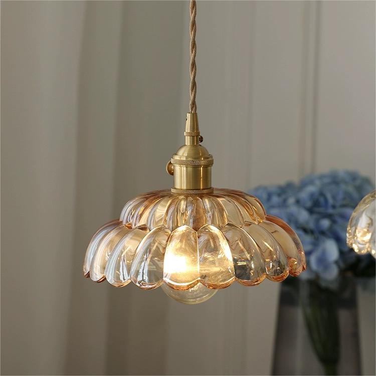 Mid-Century Clear Glass Elegance Pendant Light