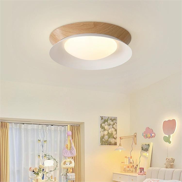 Natural LED Wood Grain Ceiling Light